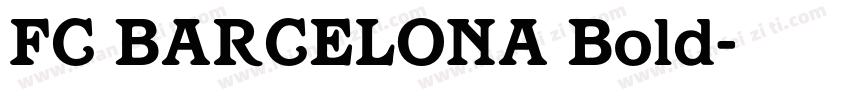 FC BARCELONA Bold字体转换